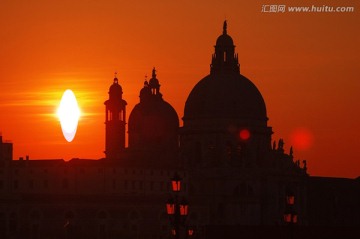 意大利威尼斯夕阳