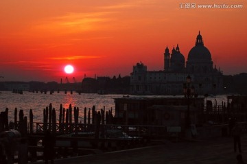 意大利威尼斯夕阳