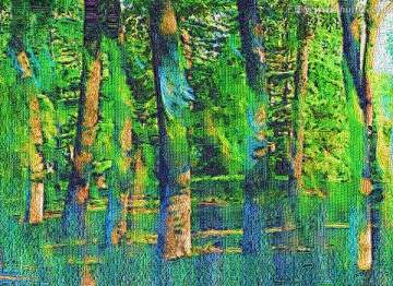 抽象画树林 无框画 装饰画