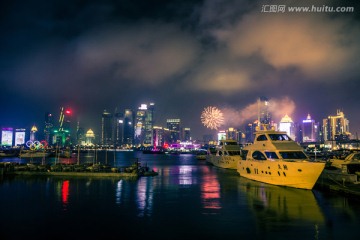 青岛奥帆中心 五四广场烟花