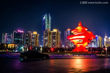 青岛五四广场 绚丽夜景