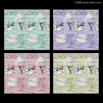 布匹花卉数码抽象家纺丝巾