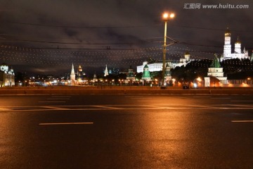 夜色莫斯科城市风光