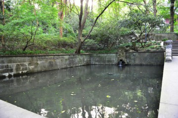 虎跑寺公园 日池 寺院放生池