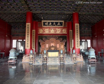 北京故宫的乾清宫内景