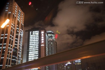 上海高架路 机场高速 夜景