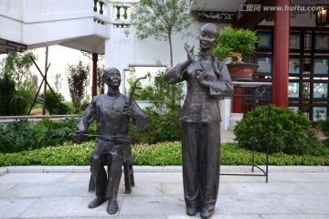 北京园博园中的说唱艺术雕塑