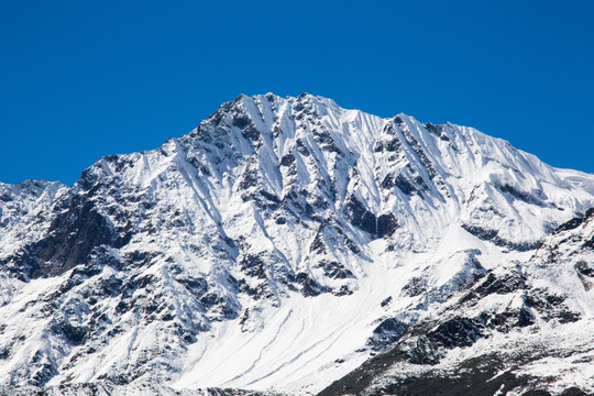 贡嘎雪山山峰