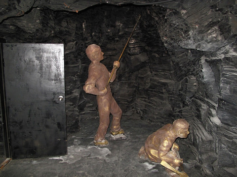 模拟煤矿矿井 矿工