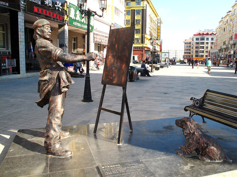 满洲里市街头雕塑