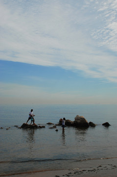 鸽子窝公园 赶海拾贝 天空