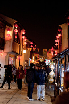 苏州七里山塘街 夜景 千年古街