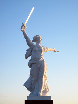 苏联雕塑 祖国母亲在召唤