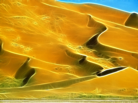 沙漠印象 电脑画