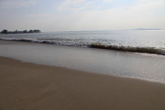 沙滩浪花