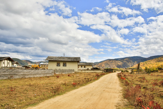 香格里拉乡村秋色