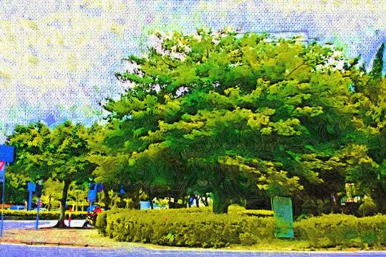树水彩画
