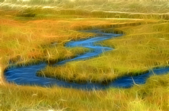 自然之河 电脑抽象画