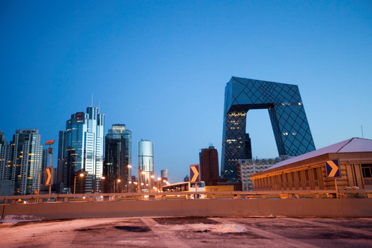 北京 三环路 清晨 都市 城市