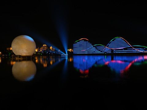 上海欢乐谷灯光夜景