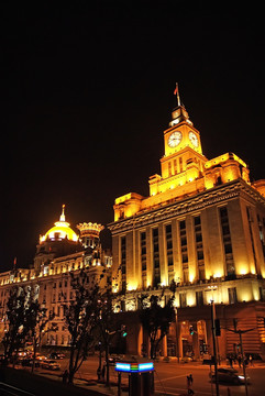 上海外滩海关大楼夜景