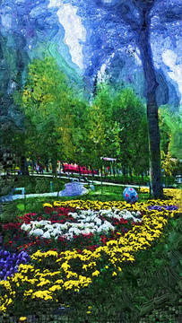 装饰画   公园
