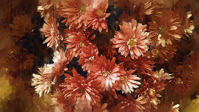 油画  花卉