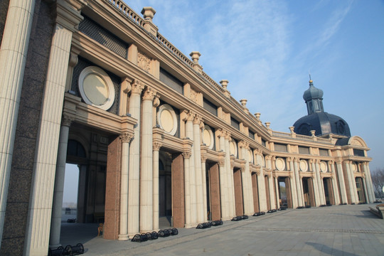 欧式现代建筑广场