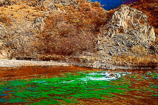 装饰画  山与水