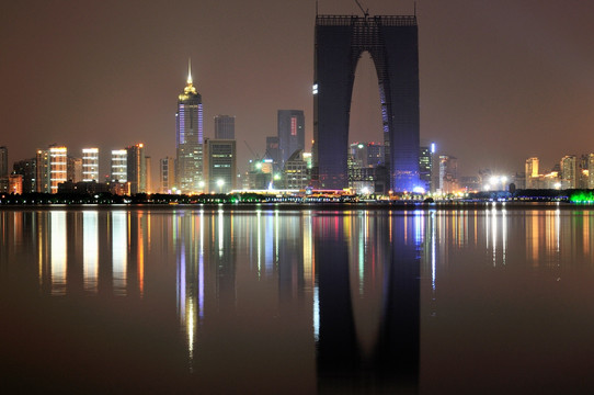 苏州金鸡湖夜景