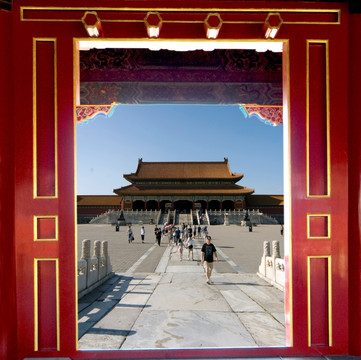 北京故宫太和门和太和殿