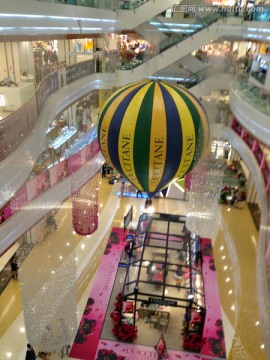 时尚购物  商场 热气球 商业