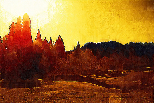 装饰画  自然风光