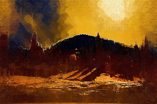 风景装饰画 油画