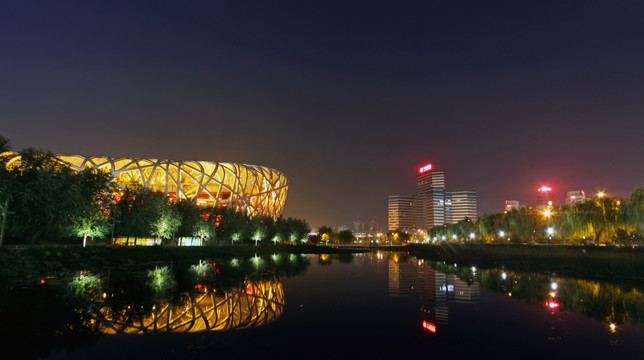 鸟巢夜景