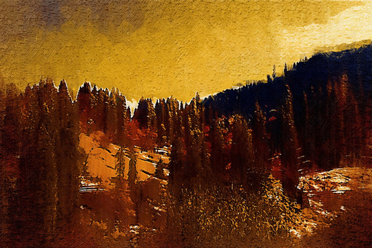风景装饰画   油画
