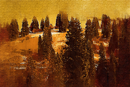 风景装饰画  油画