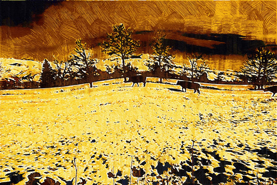 风景装饰画  油画