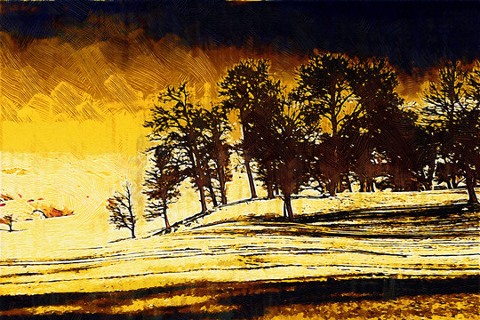 油画  风景装饰画