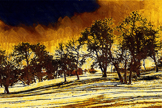 风景油画  装饰画