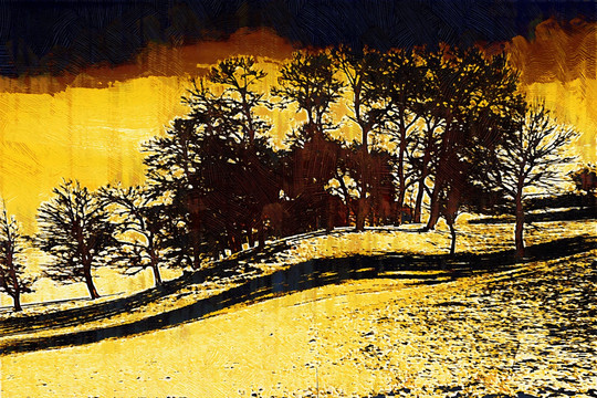 风景油画  装饰画