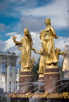 俄罗斯著名雕塑人民友谊喷泉