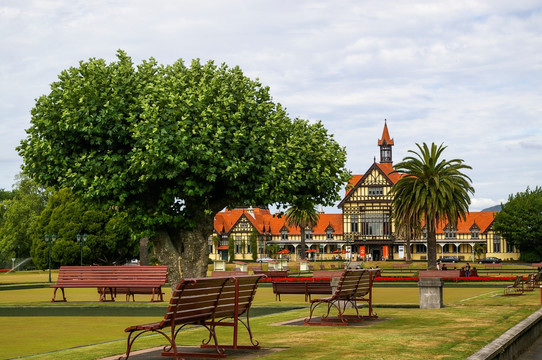 新西兰北岛罗托鲁阿城市公园风景
