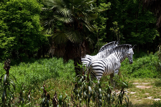 斑马 东平国家森林公园 雕塑