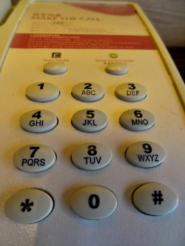 酒店客房电话 拨号键