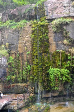云台山风景 青山绿水  瀑布
