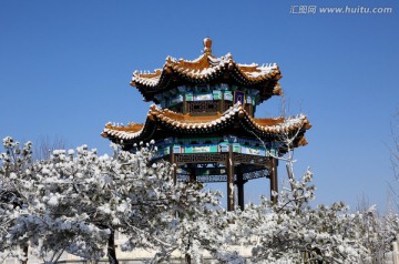 永定河森林公园雪景