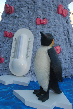 企鹅 温度计 雕塑 雕塑艺术