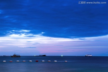 芭堤雅海湾黄昏