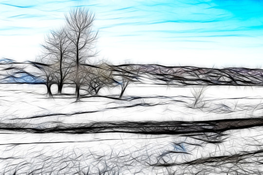 风景装饰画   无框画